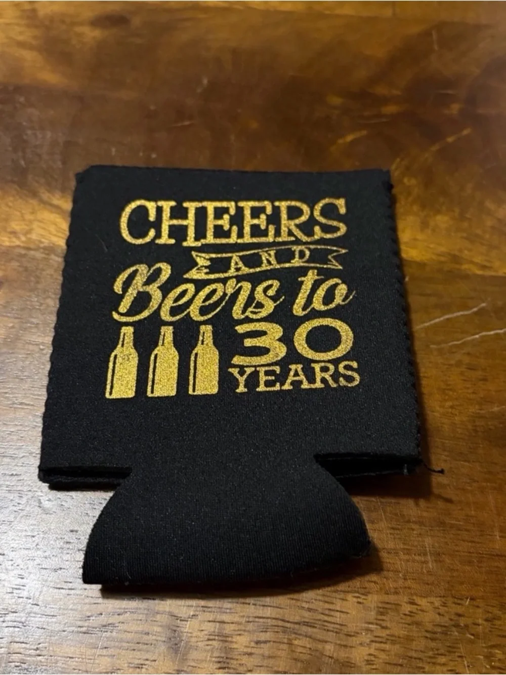 Cheers and Beers to 30 Years Black Gold Can Cooler